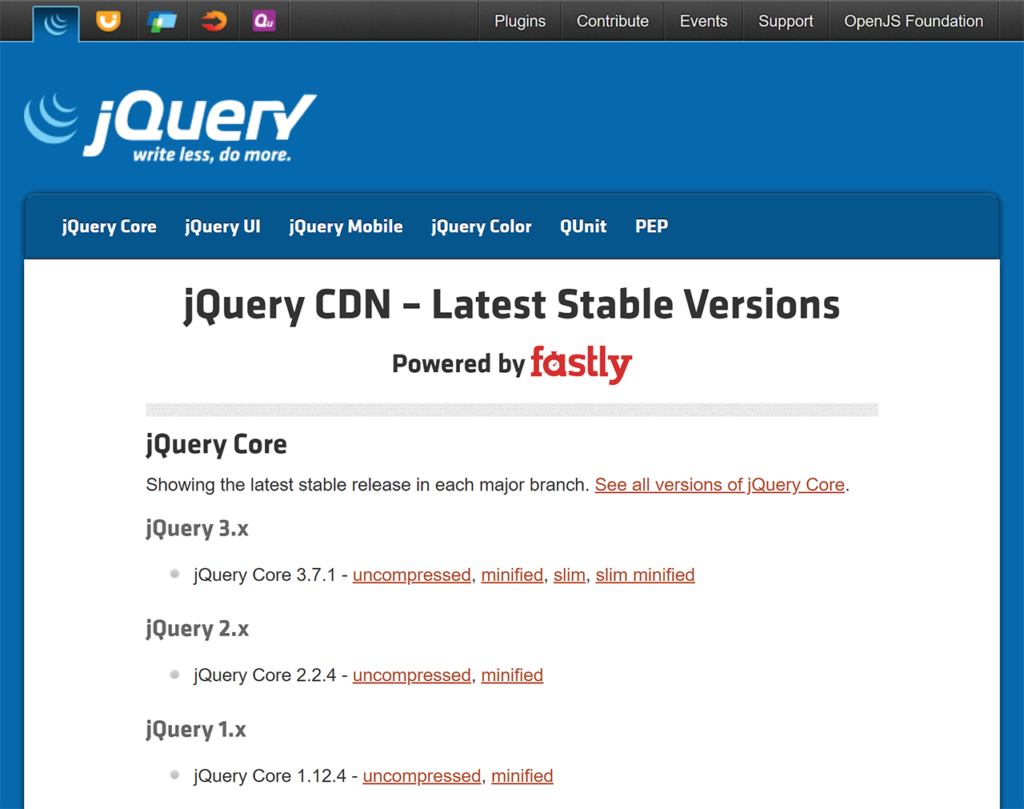 jQuery公式サイト